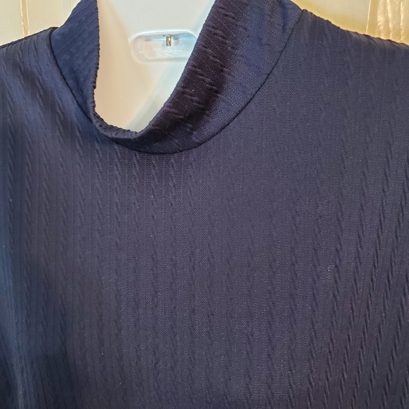 Melissa Paige Navy Mock turtleneck - Picture 3 of 10